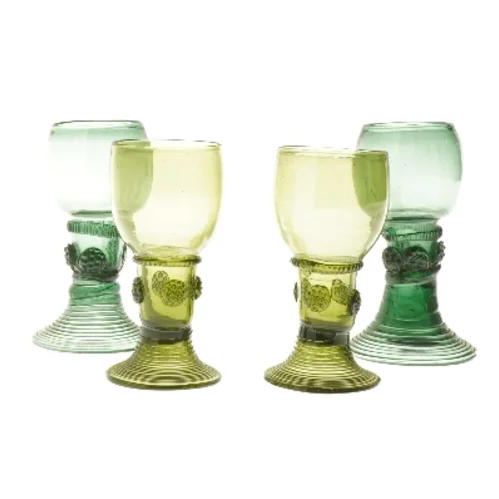 Vintage rømer glas (str. 2 stk Ø 5,5 cm længde 11 cm)