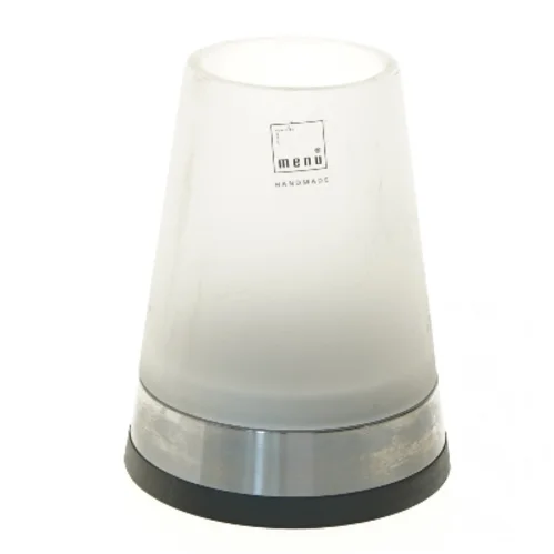 Frostet glas lysestage fra Menu (str. 10,5x13 cm)