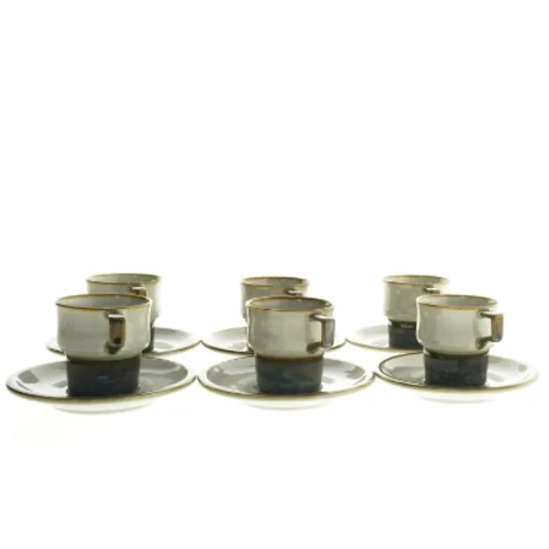 B&G stentøj kaffekopper med underkopper fra B&G (str. Ø 15 og Ø 7,5x7,5 cm)
