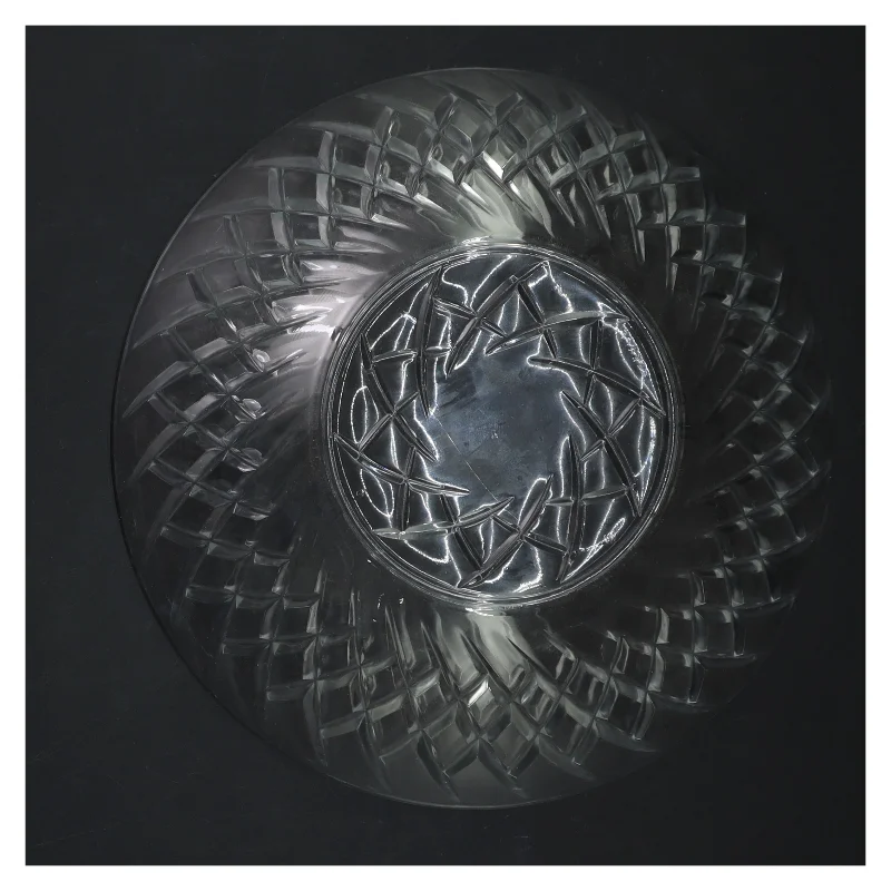 Glas skål med mønster (str. Ø 20 cm)