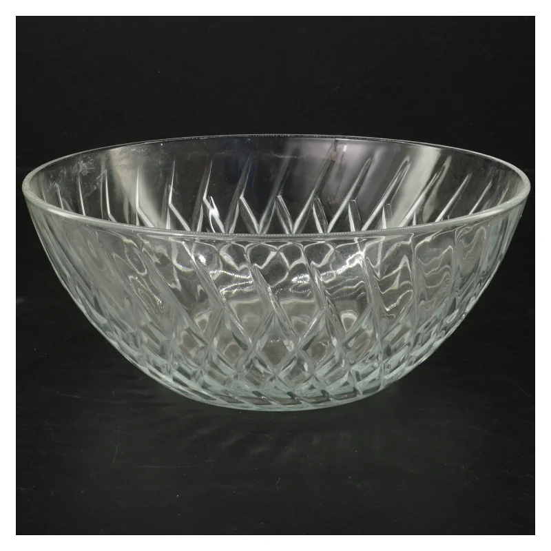 Glas skål med mønster (str. Ø 20 cm)