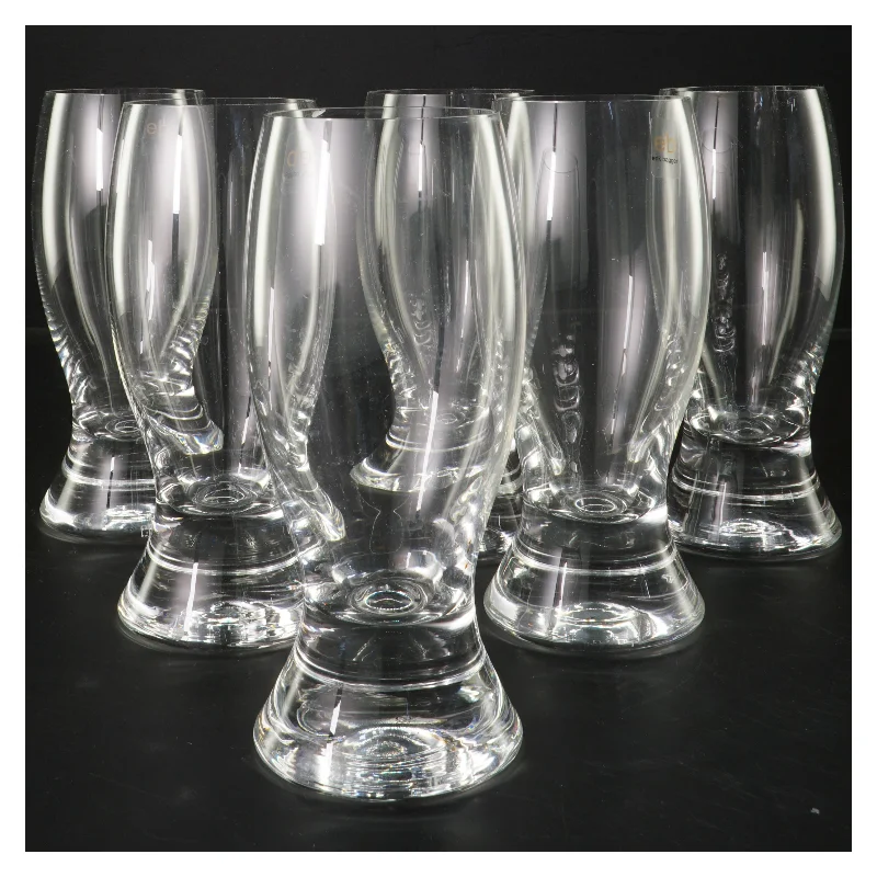 Sæt af 6 ølglas fra Eb (str. 6 stk Ø 6,5 cm længde 18 cm)