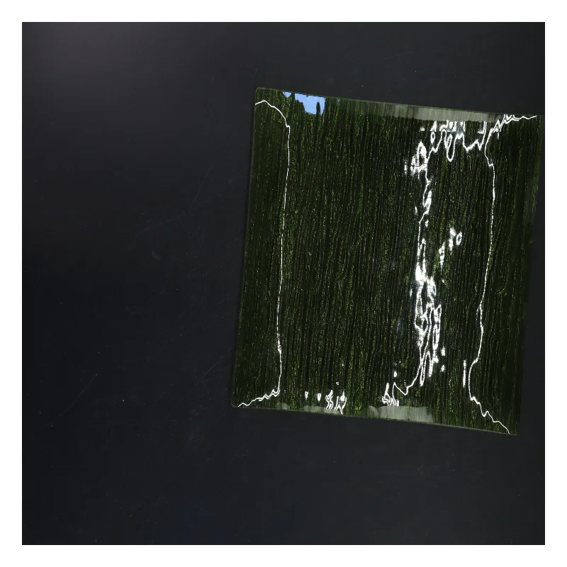 Grønt firkantet glasfad (str. 25x25 cm)