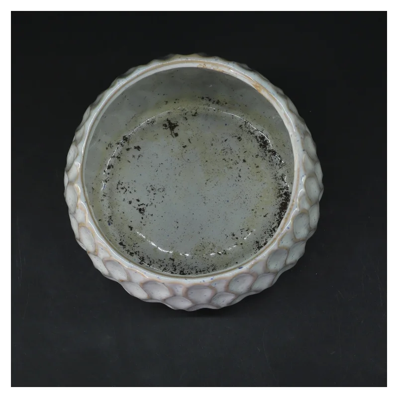 Dekorativ keramikpotte fra Design by Lundager (str. Ø 12 cm længde 11,5 cm)