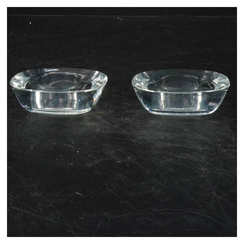 Glas lysestager fra Piet Hein (str. 2,5x9 cm)