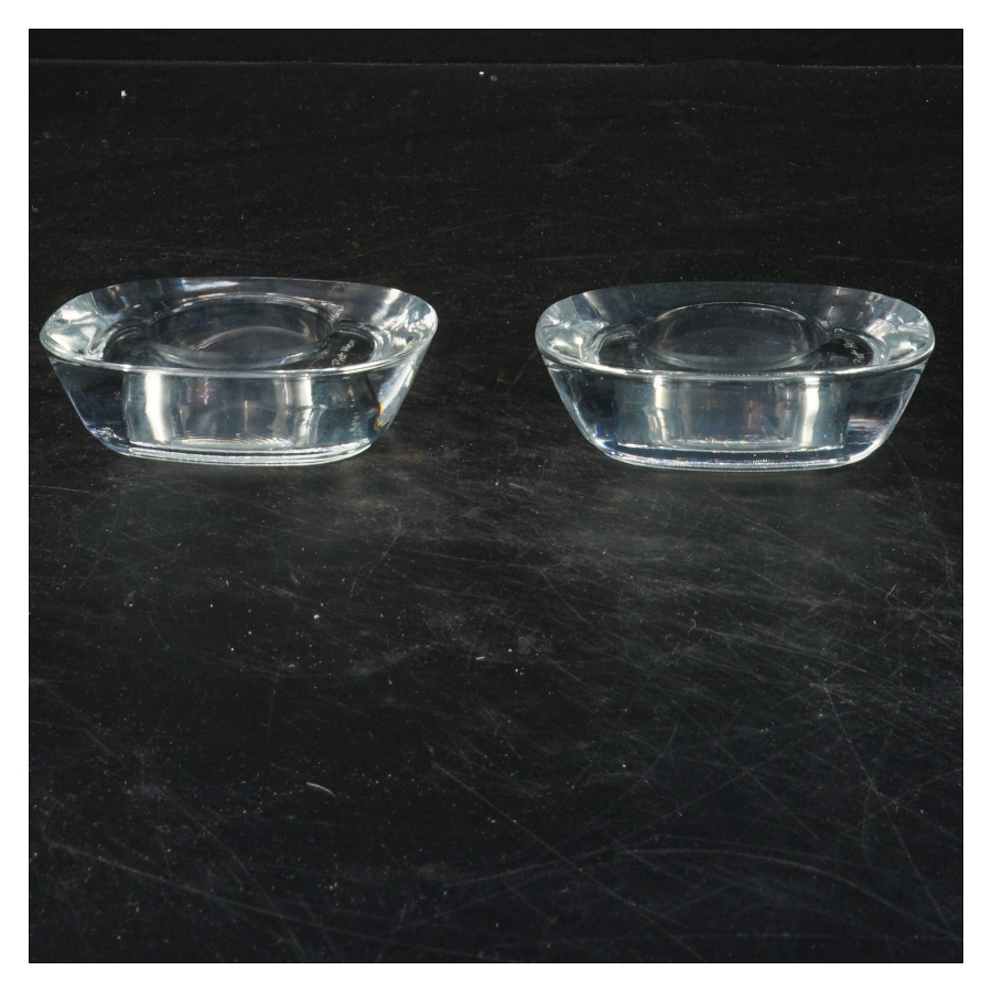 Glas lysestager fra Piet Hein (str. 2,5x9 cm)