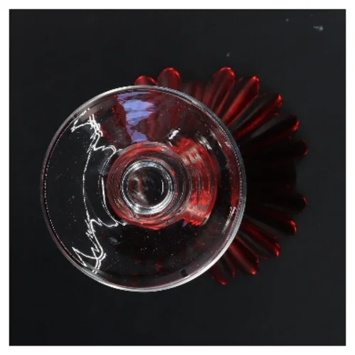 Glas vase på fod fra Krifon (str. 11x20 cm)