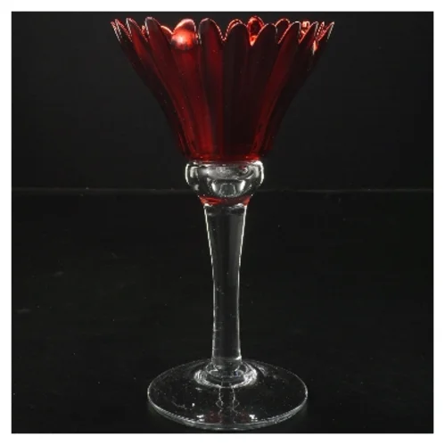 Glas vase på fod fra Krifon (str. 11x20 cm)