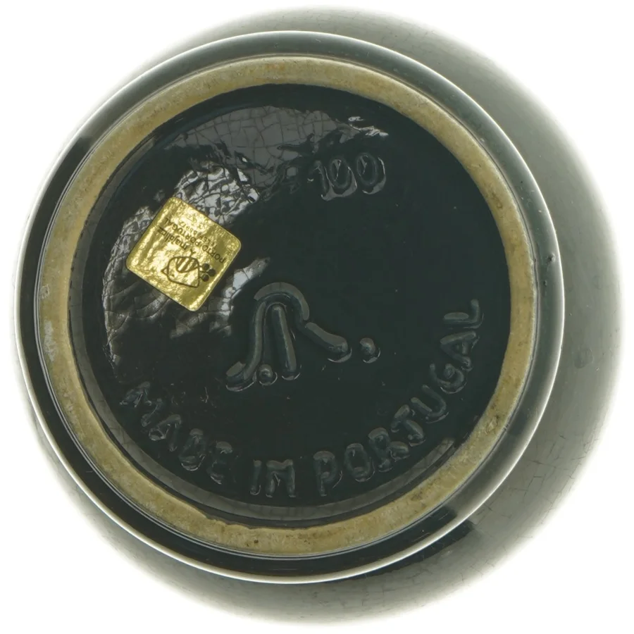 Sort keramikvase fra Portugal (str. Ø 12 cm længde 13,5 cm)