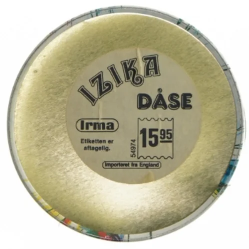 Dekorativ metalæske fra Irma (str. Ø. 11 cm. længde. 15 cm)