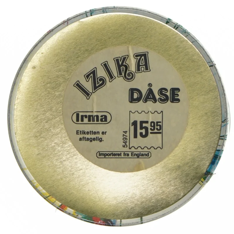 Dekorativ metalæske fra Irma (str. Ø. 11 cm. længde. 15 cm)