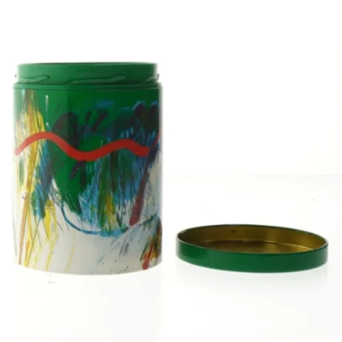 Dekorativ metalæske fra Irma (str. Ø. 11 cm. længde. 15 cm)