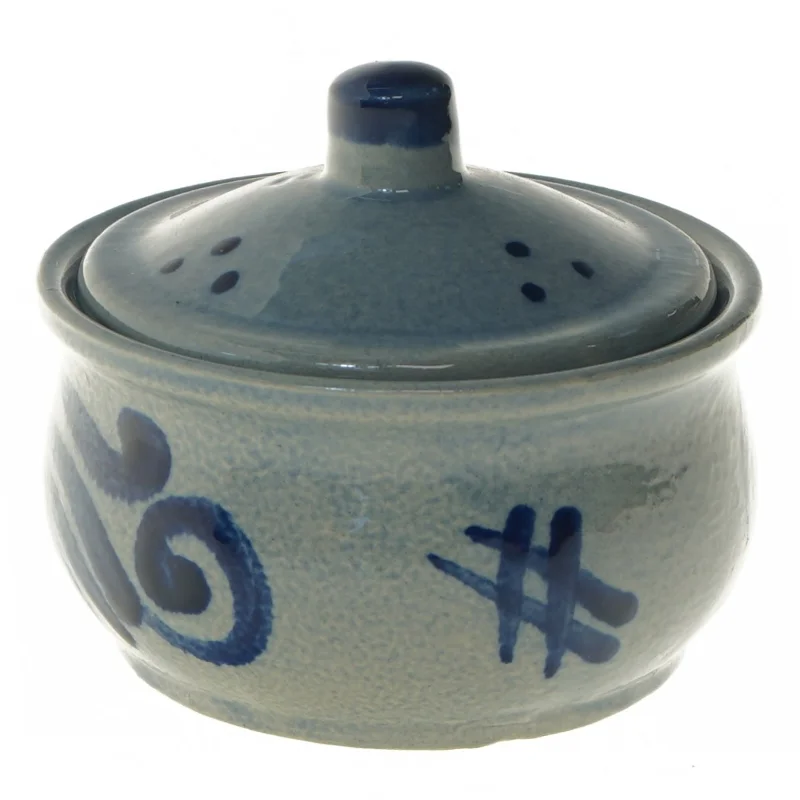 Keramikskål med låg (str. Ø 15 cm)