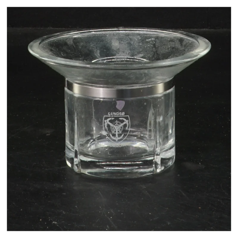 Glaskaraffel med emblem fra Rosendahl (str. 7 cm)