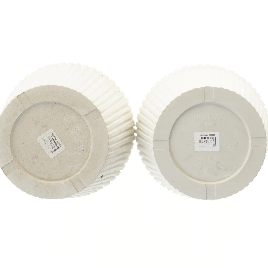 Ribbet design blomsterpotter fra GreenShip (str. Ø 25 cm)