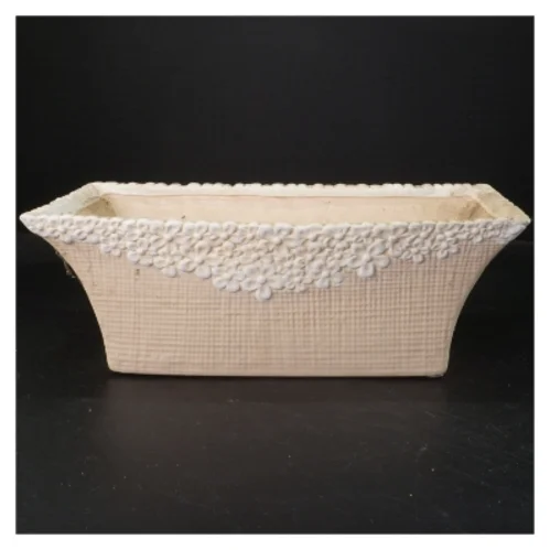 Blomsterpotte med blomstermønster (str. 33x17x11 cm)