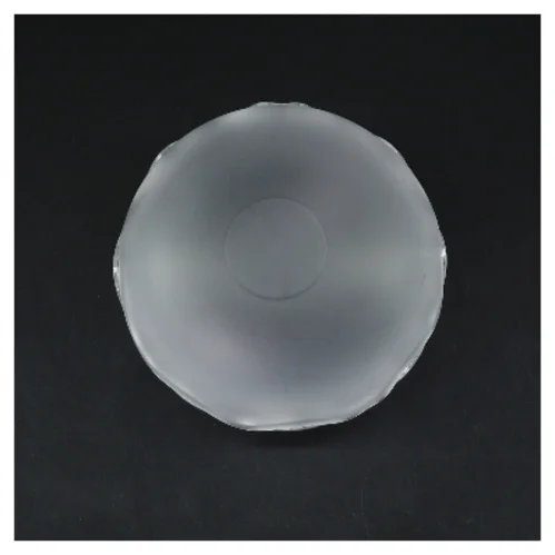 Glas skål med bølget kant (str. Ø 11,5 cm højde 10,5 cm)