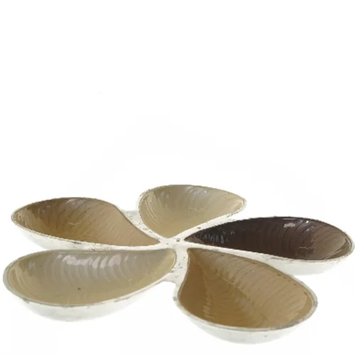 Metal fad med fem skåle fra Home Centre (str. Ø 40 cm)