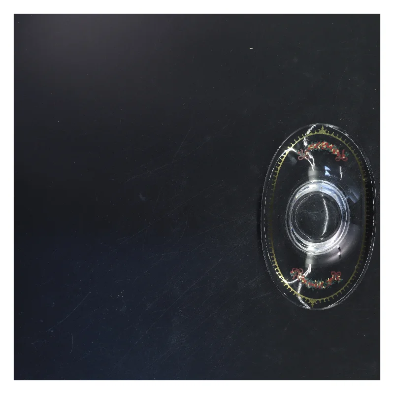 Dekorativt glasfad (str. 19x3 cm)