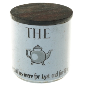 Keramik dåse til teopbevaring fra Michael Andersen & Søn (str. 12 cm)