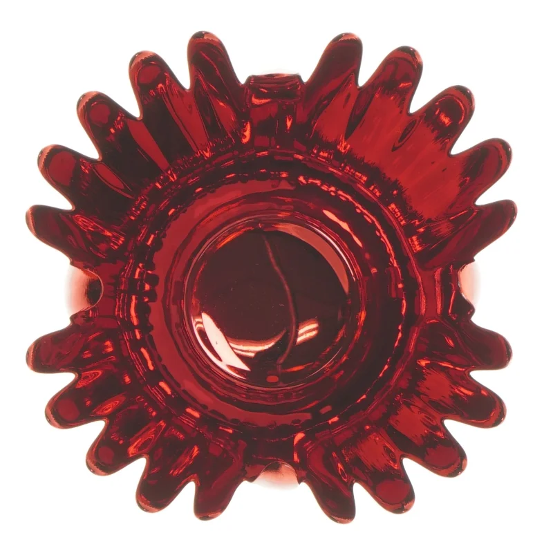 Rød skål med blomstermønster fra Krifon (str. 14 cm)