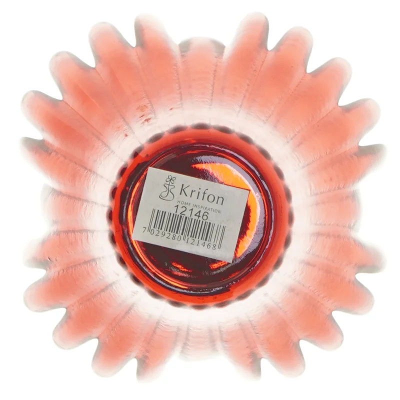 Rød skål med blomstermønster fra Krifon (str. 14 cm)