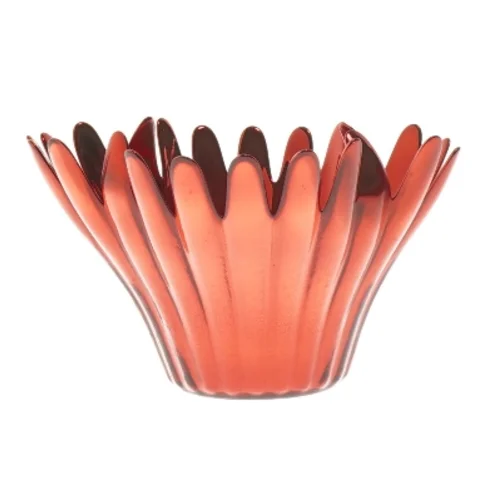 Rød skål med blomstermønster fra Krifon (str. 14 cm)