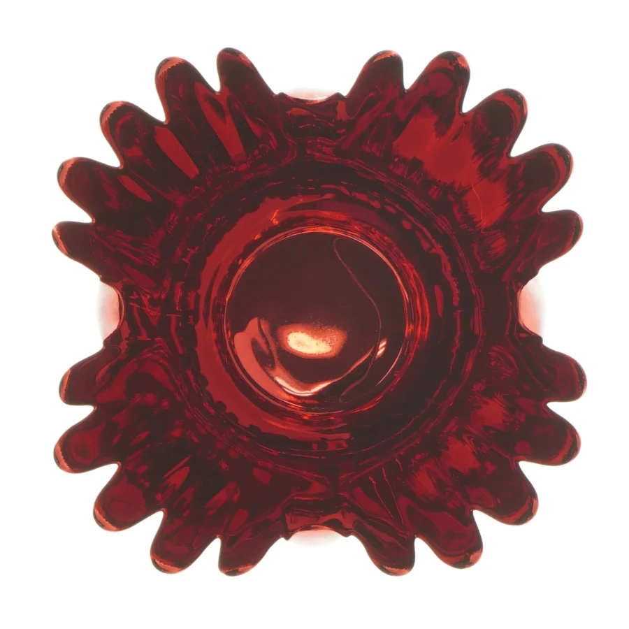 Rød glas vase 14 cm fra Krifon (str. 14 cm)