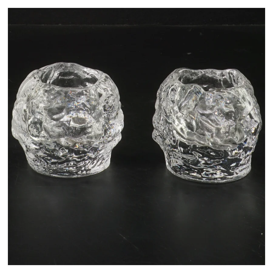 Glaslysestager (str. 2 stk 6,5 cm)