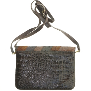 Krokodilskind håndtaske fra La Toscana (str. 26x19 cm)