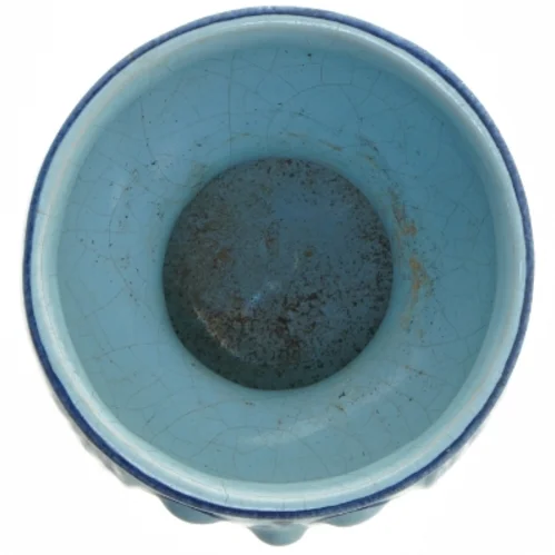 Keramisk vase med ansigtsmotiv (str. Ø 15x17 cm)