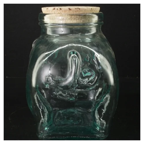 Glasbeholder formet som en elefant (str. 24 cm)