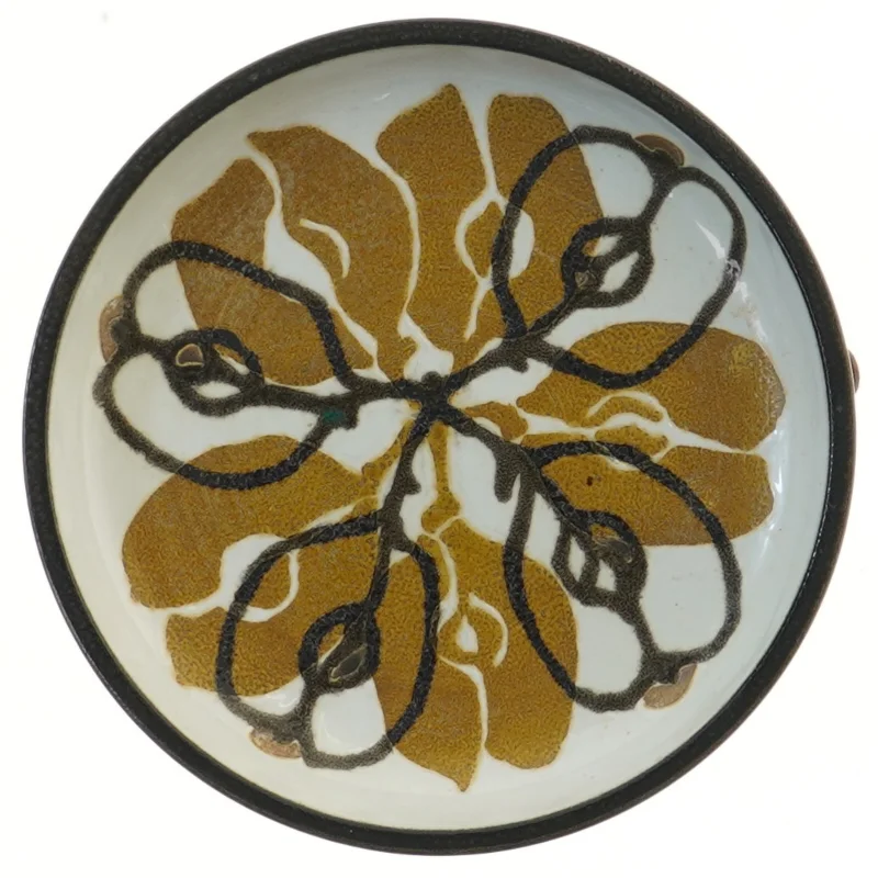 Runde vase med mønster fra Royal Copenhagen (str. Ø 20 cm)