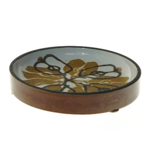 Runde vase med mønster fra Royal Copenhagen (str. Ø 20 cm)