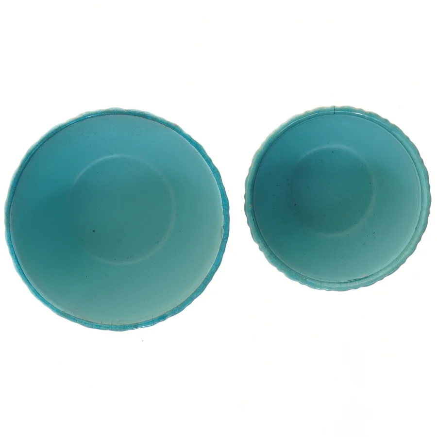 Sæt med to blå skåle (str. ø 18 og 15 cm)