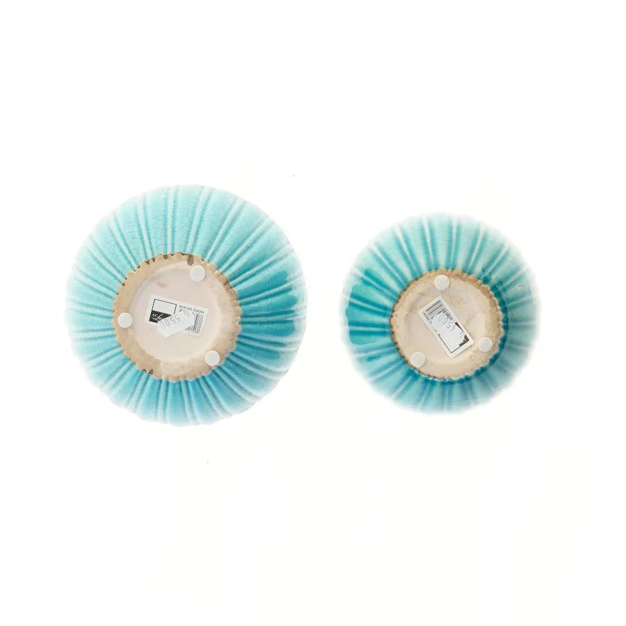 Sæt med to blå skåle (str. ø 18 og 15 cm)