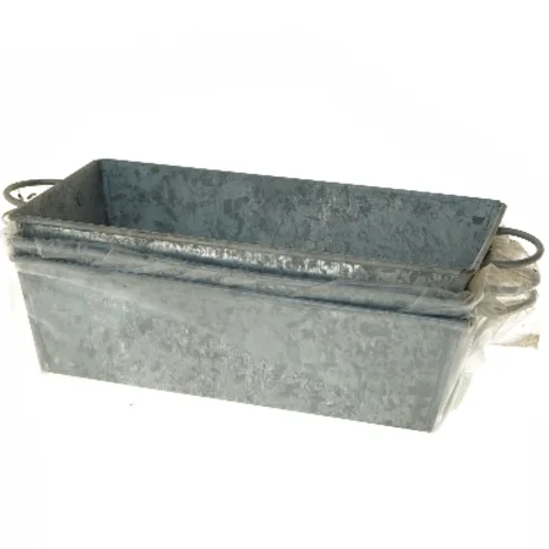 Galvaniseret metalbakke, 3 styk (str. 26x13, 3 styk cm)