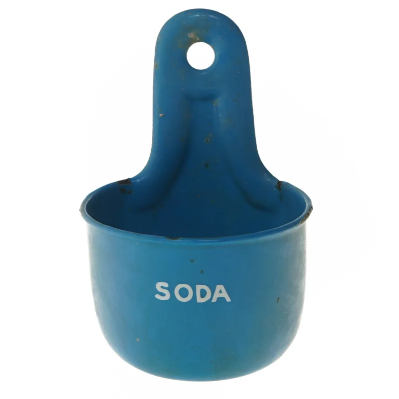 Blå metalske med hul til ophæng (str. 19 cm)