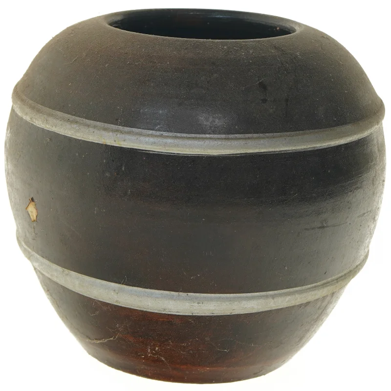 Krukke i brun keramik (str. Ø 25 cm)