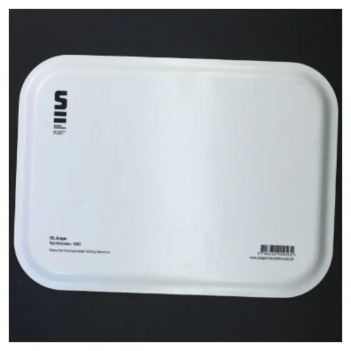 Dekorativ bakke med frokostmotiv (str. 27x20 cm) fra Skagens museum