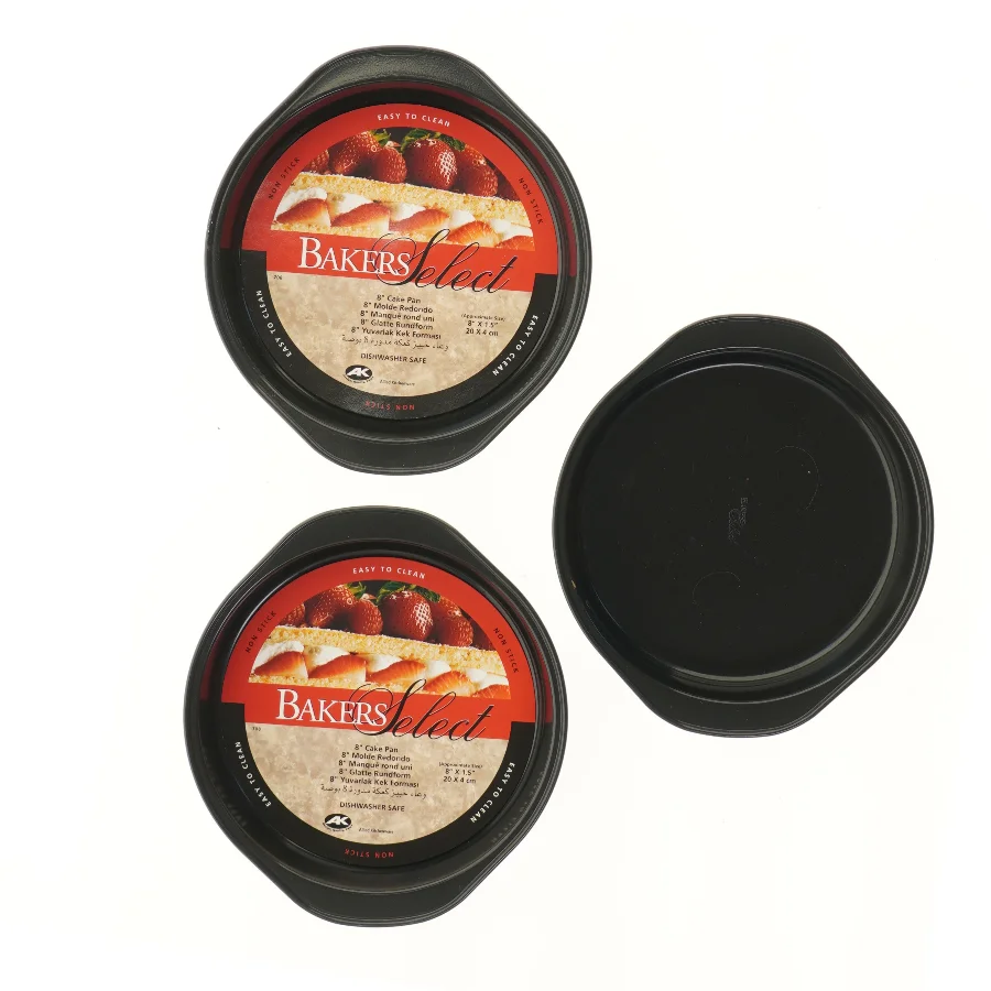 sæt af runde kageforme fra Bakers Select (str. 3 stk 20x4 cm)