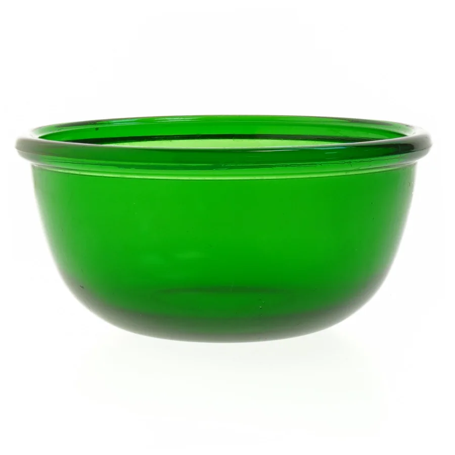 Grøn glasskål (str. Ø 20 cm)