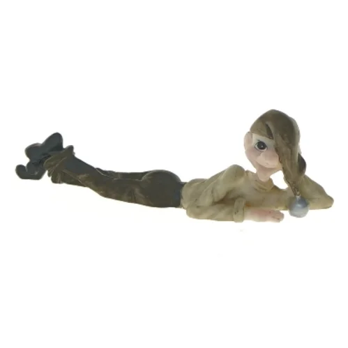 Dekorativ figur liggende nisse (str. 14 cm)