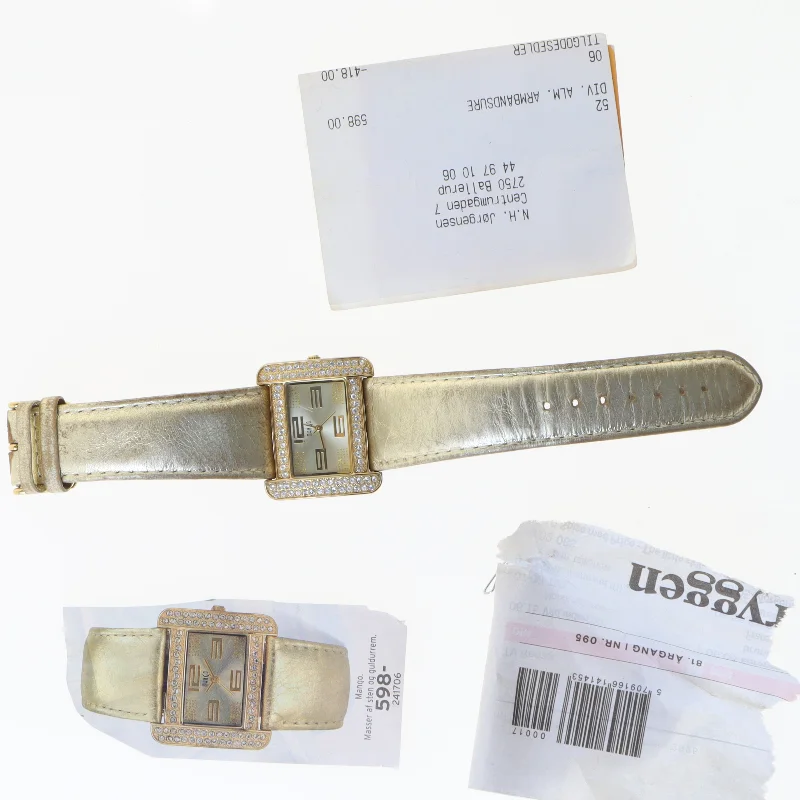 Dameur med læderrem (str. 30x35 mm)