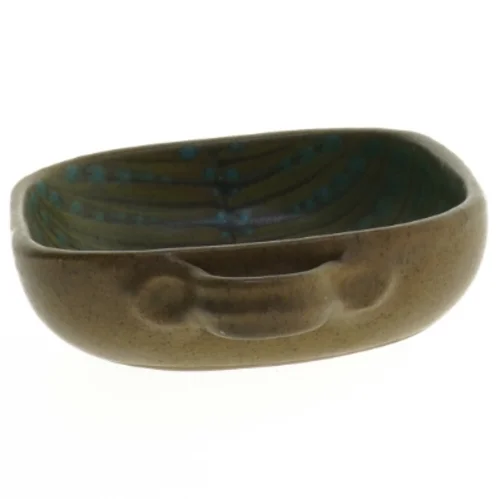 Rektangulært keramisk fad fra Dybdahl (str. 18x14,5 cm)