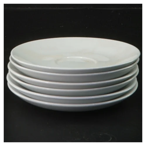 Sæt med 6 underkopper 14 cm fra Royal Copenhagen (str. 6 stk 14 cm)