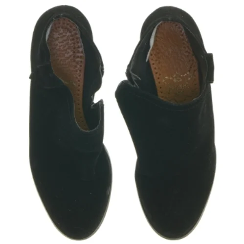 Sort ankelstøvler med hæl (str. 38 )