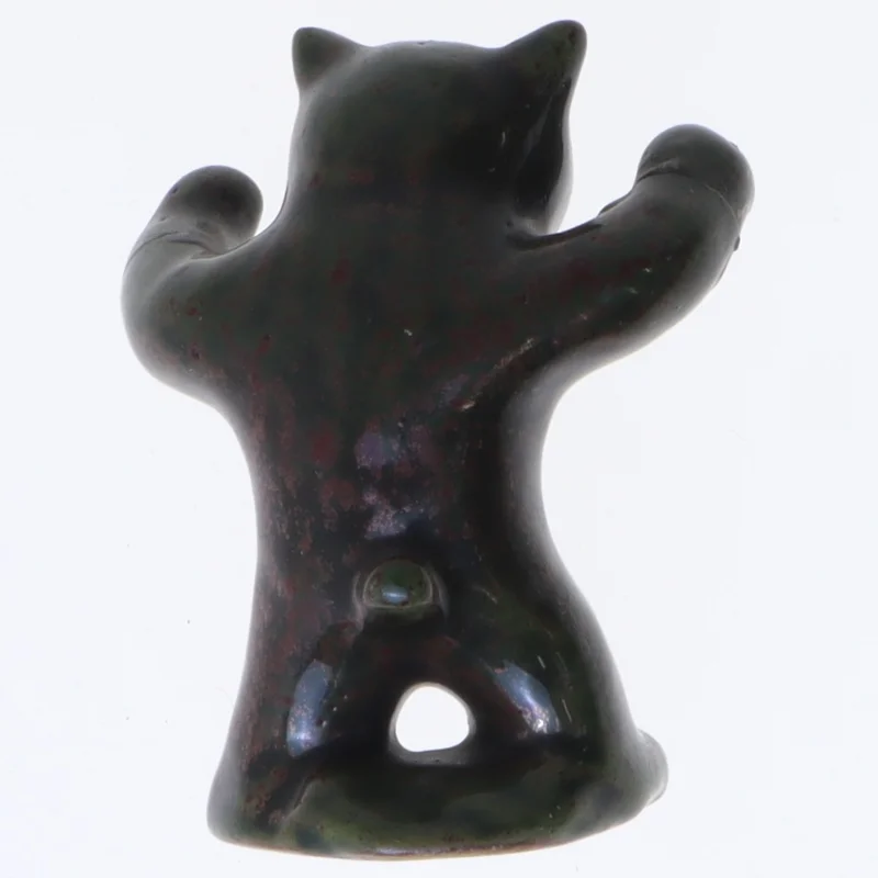 Keramik bjørneskulptur fra L. Hjorth (str. 7 cm)