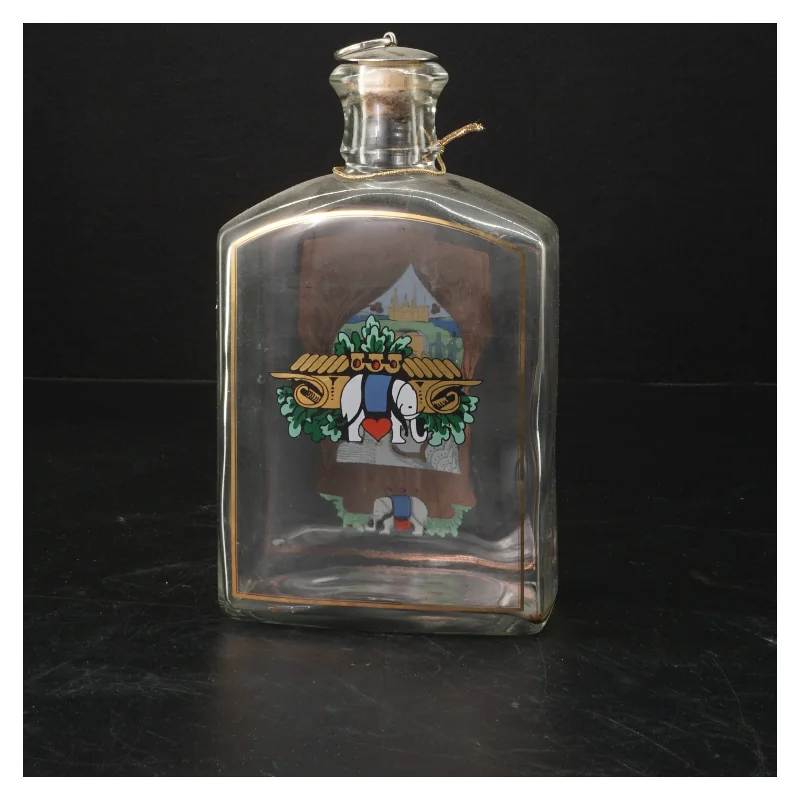 Flaske med dekorativt motiv (str. 18x10,5 cm)