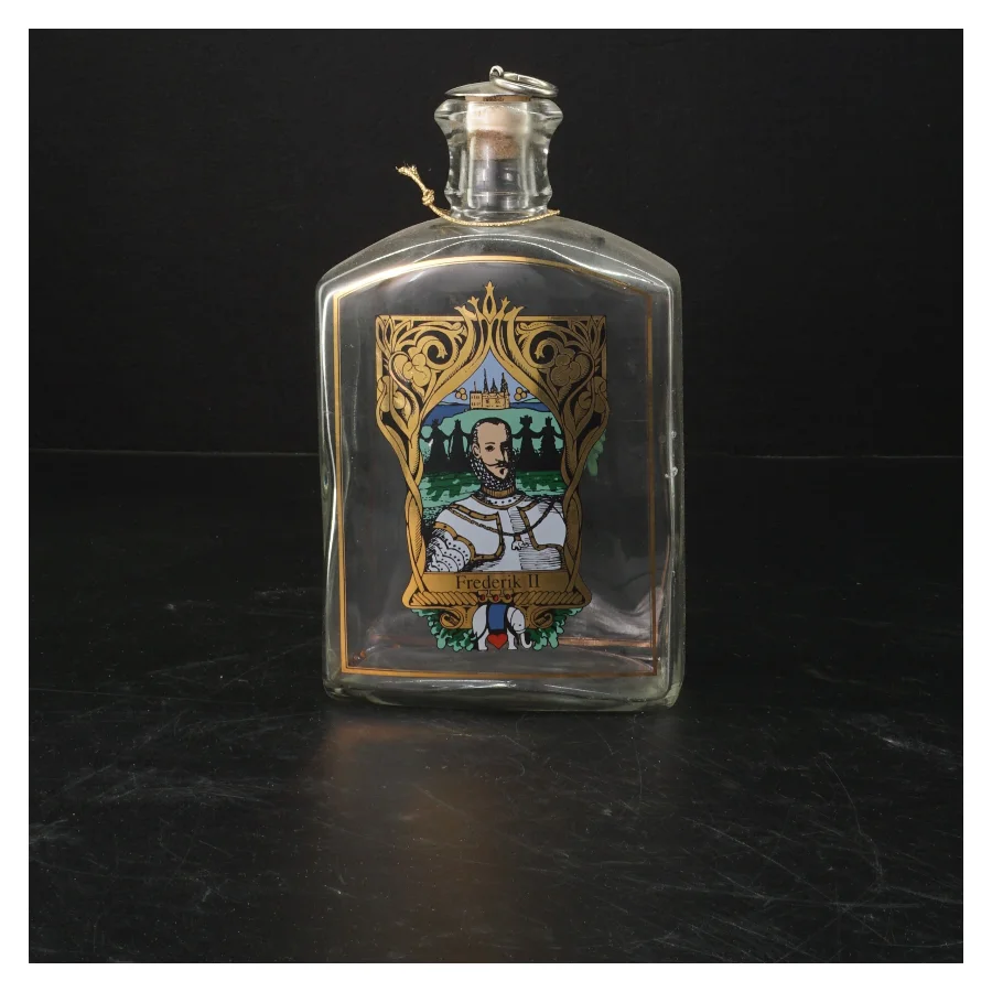 Flaske med dekorativt motiv (str. 18x10,5 cm)